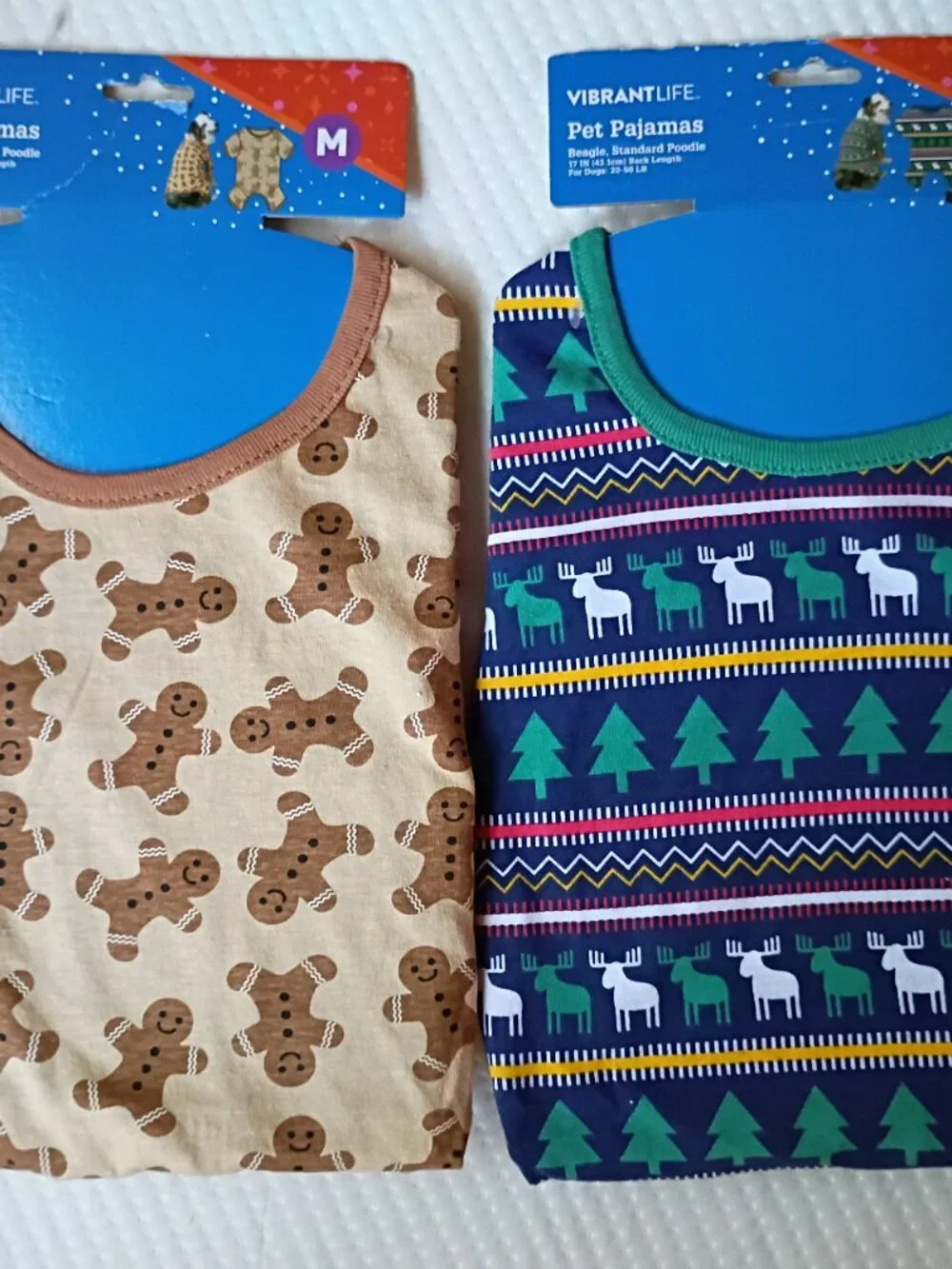 Vibrant Life Medium Dog Pajamas Lot 2 Pack Christmas Holiday Sweaters NW